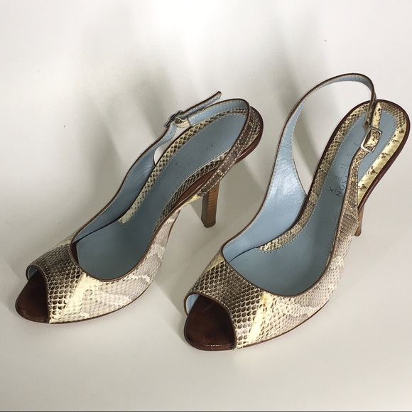 Lamberston Truex  Watersnake Peep Toe Heel… - Picture 11 of 15